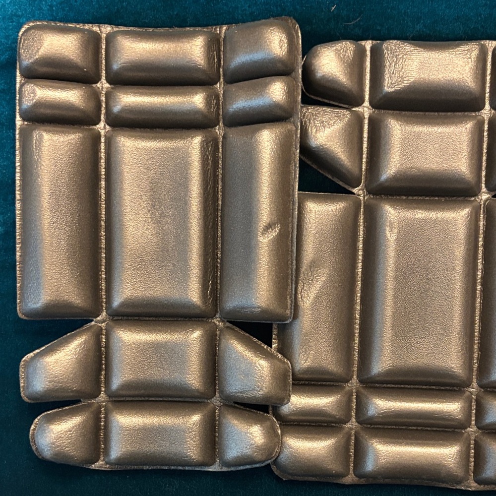 Metallic Silver knee pad inserts for work pants
